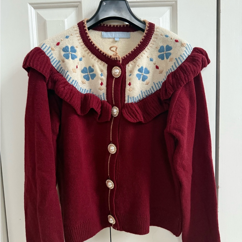 Hill House Burgundy Desk Sweater